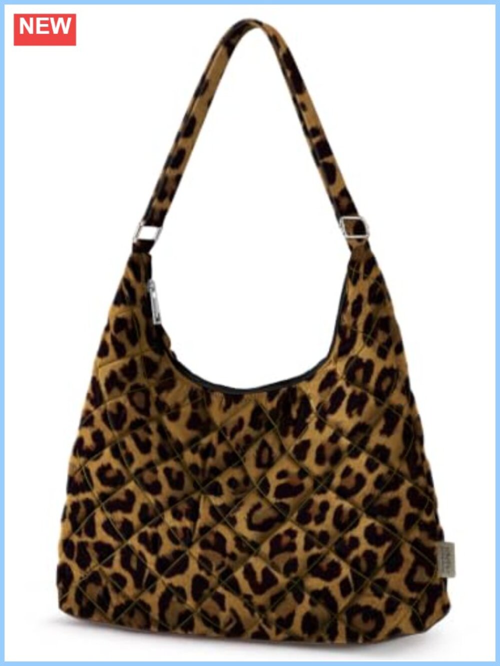 Quilted Puffer Hobo Bag Crossbody Zip Closure Roomy Laptop Friendly